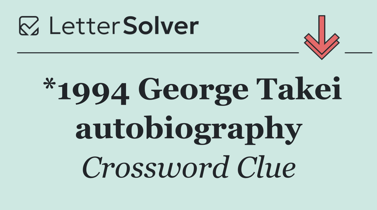*1994 George Takei autobiography