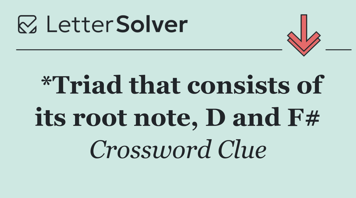 *Triad that consists of its root note, D and F#