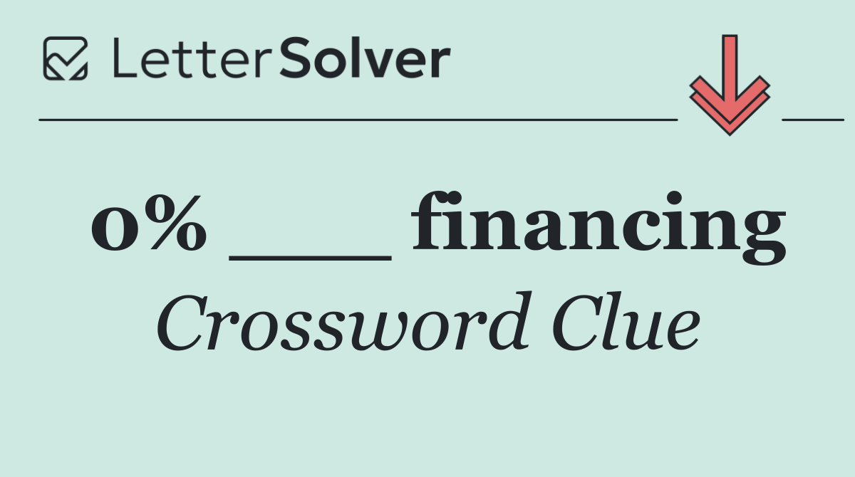 0% ___ financing