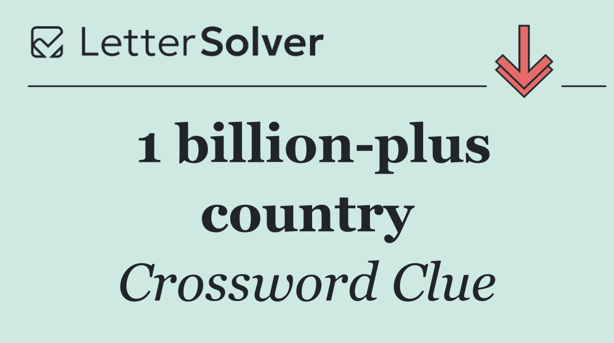 1 billion plus country