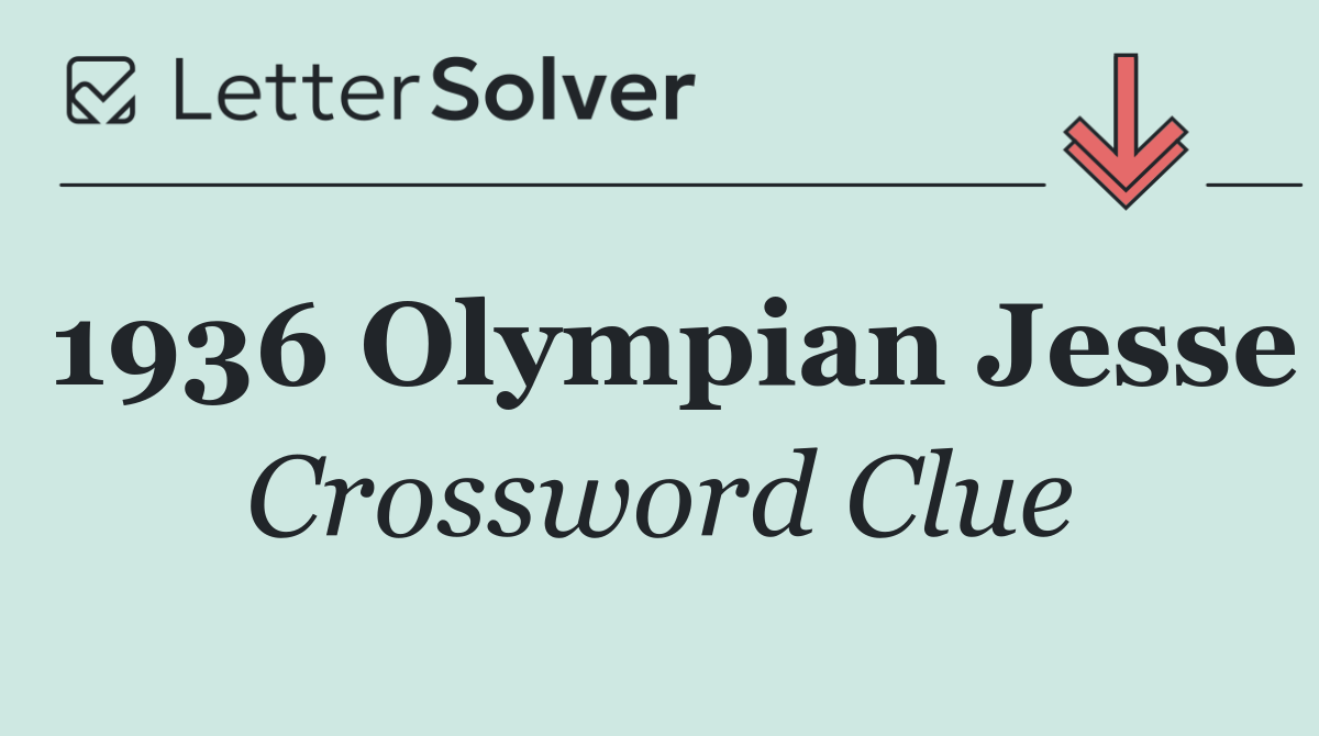1936 Olympian Jesse