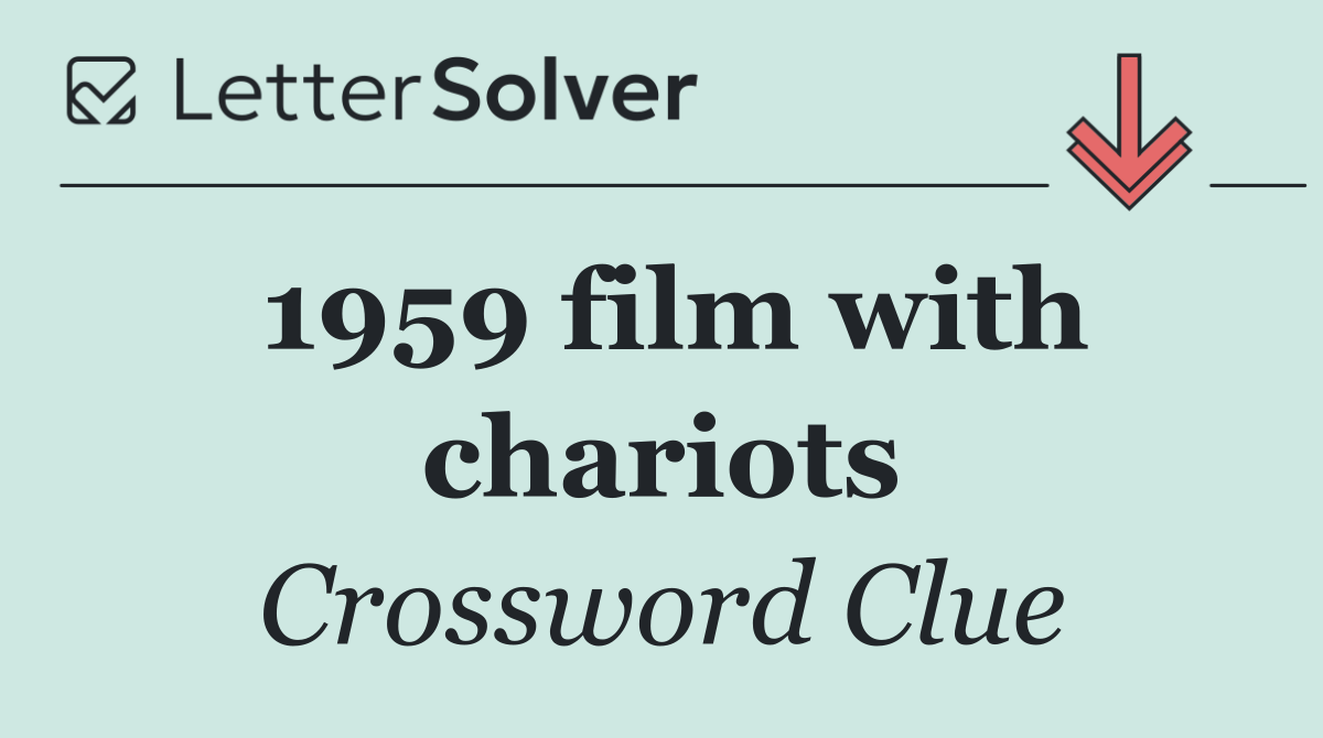 1959 film with chariots