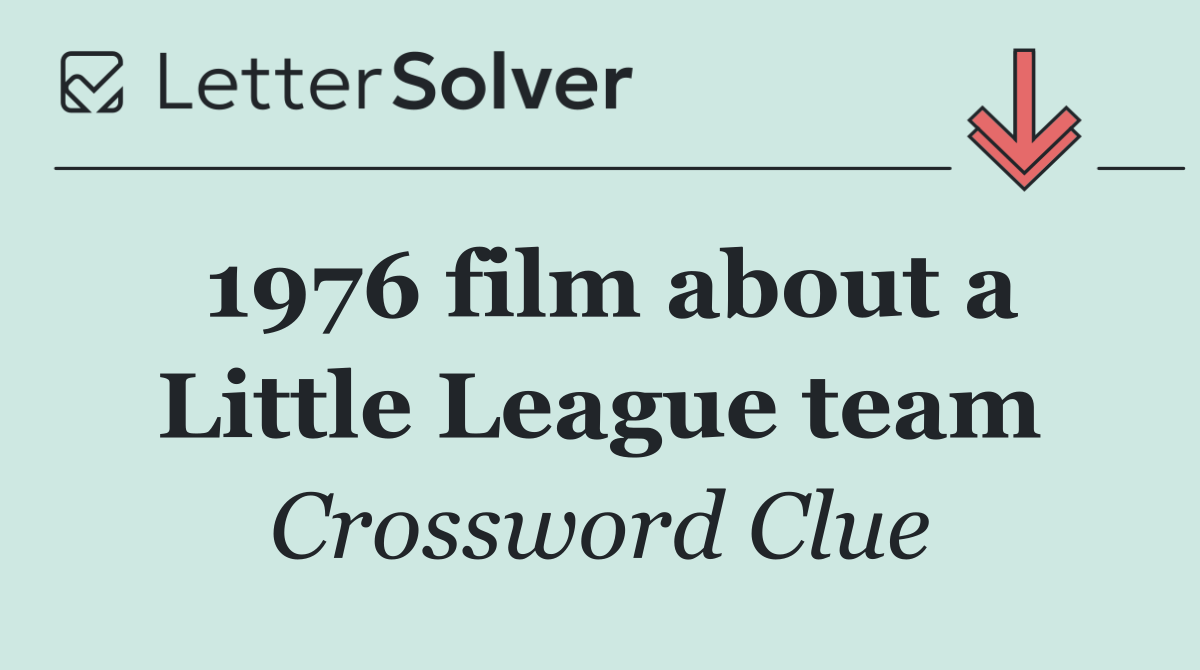 1976 film about a Little League team