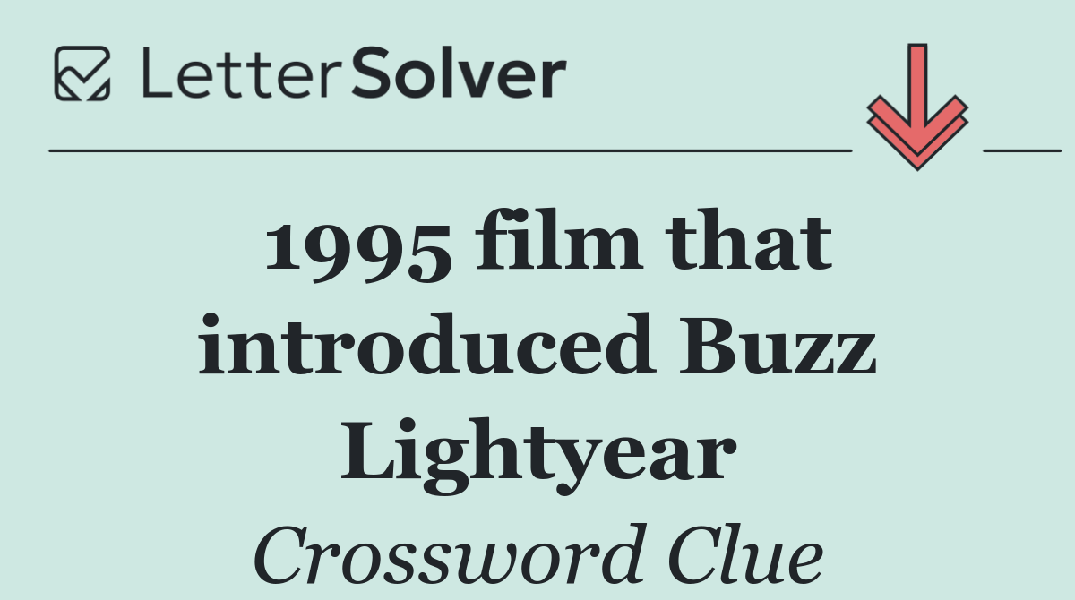 1995 film that introduced Buzz Lightyear