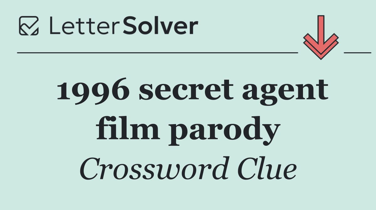 1996 secret agent film parody