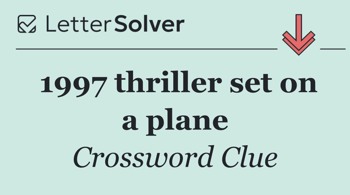 1997 thriller set on a plane