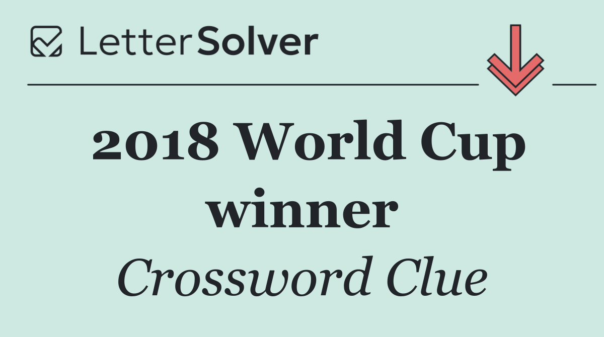 2018 World Cup winner