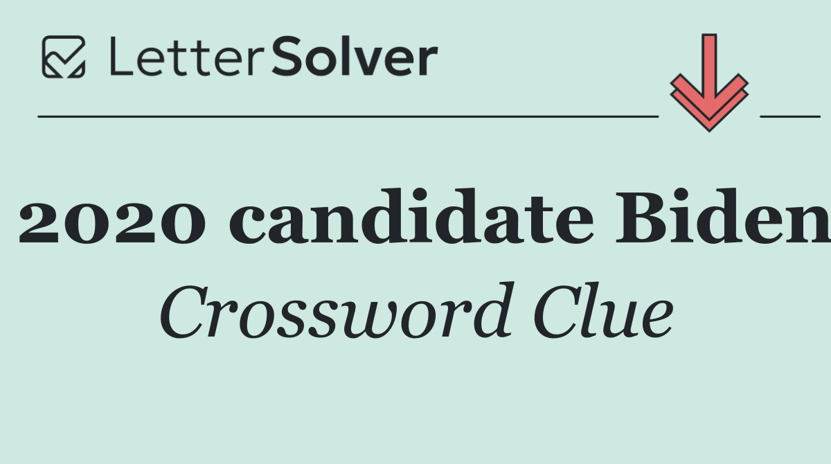 2020 candidate Biden