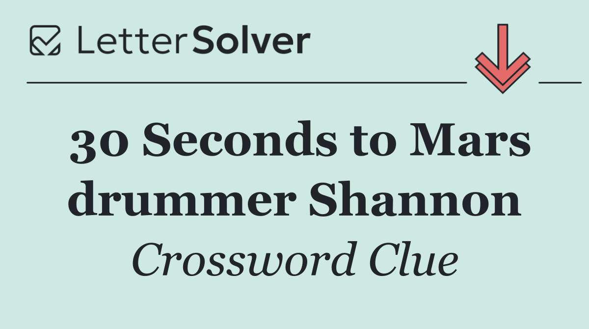 30 Seconds to Mars drummer Shannon