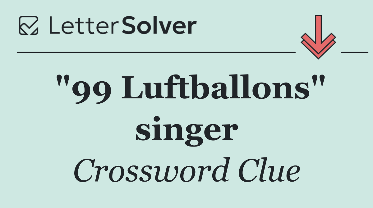 "99 Luftballons" singer