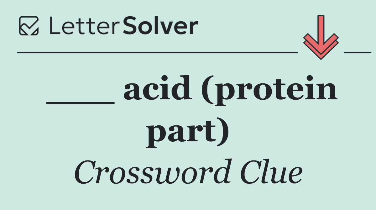 ___ acid (protein part)