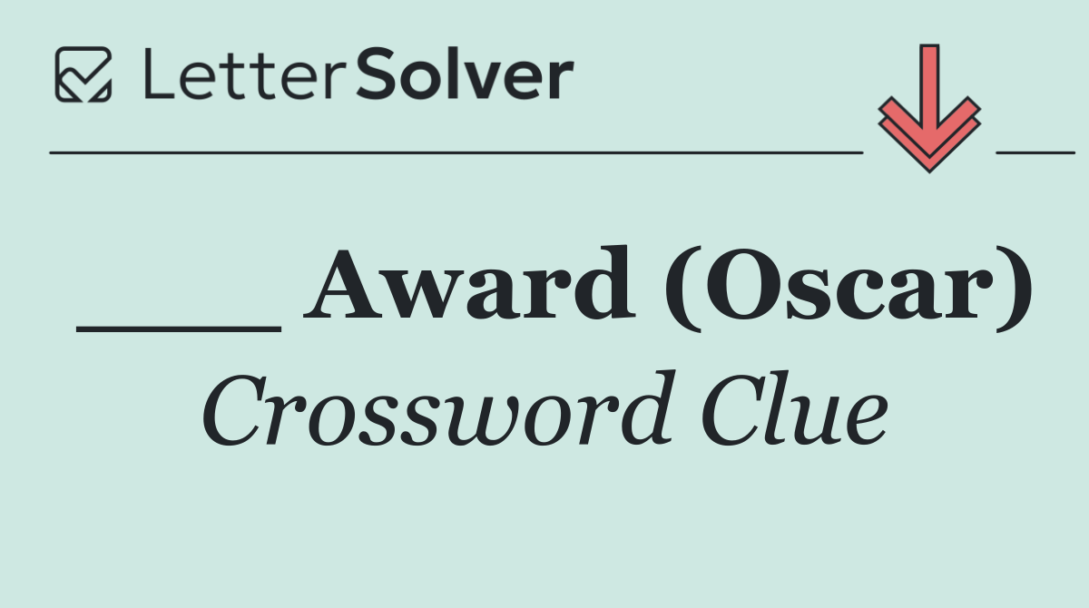 ___ Award (Oscar)