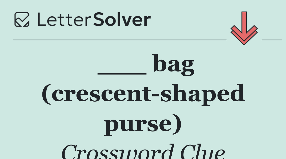 ___ bag (crescent shaped purse)