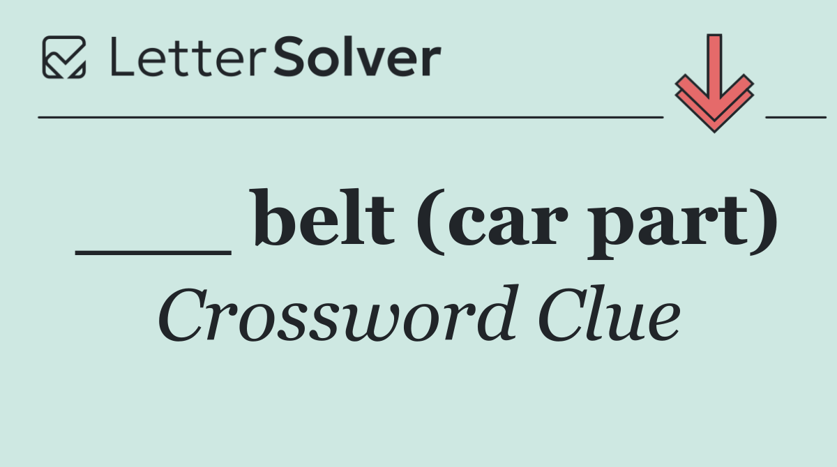 ___ belt (car part)