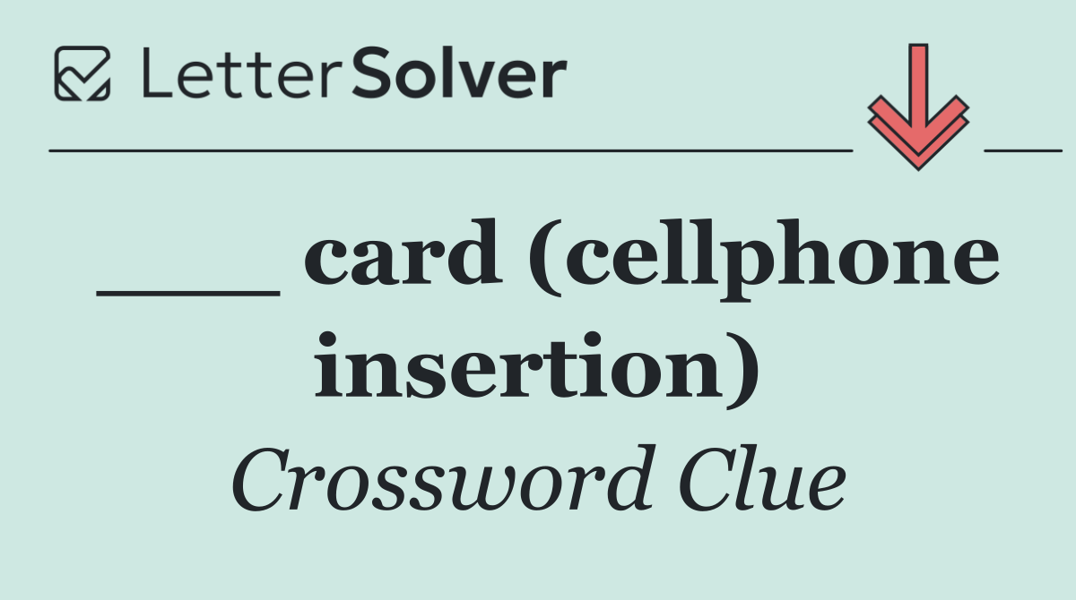 ___ card (cellphone insertion)