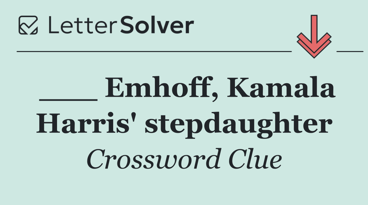 ___ Emhoff, Kamala Harris' stepdaughter