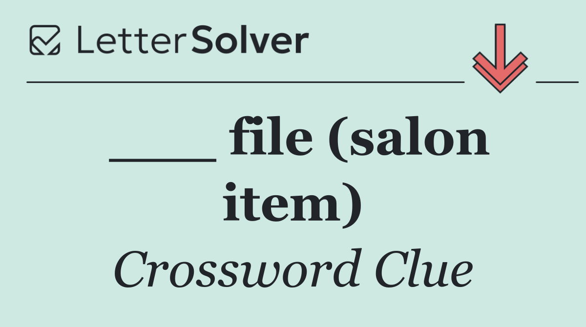 ___ file (salon item)