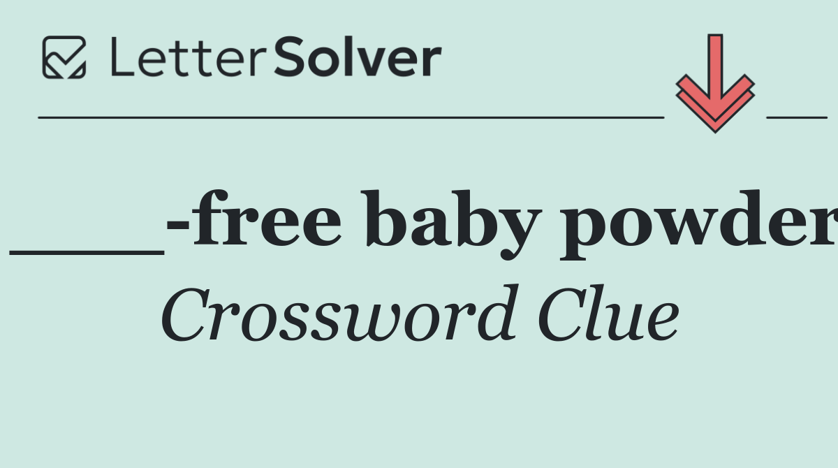 ___ free baby powder