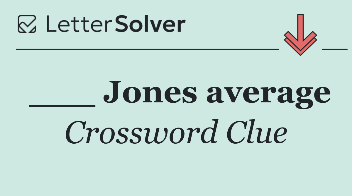 ___ Jones average