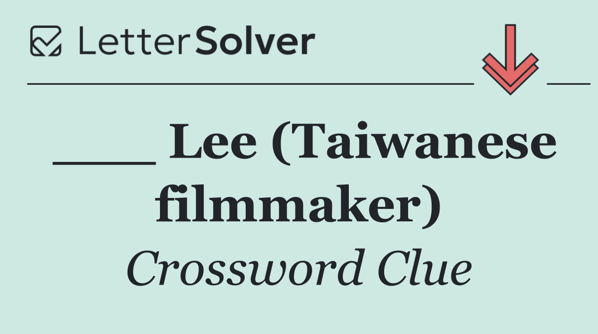 ___ Lee (Taiwanese filmmaker)