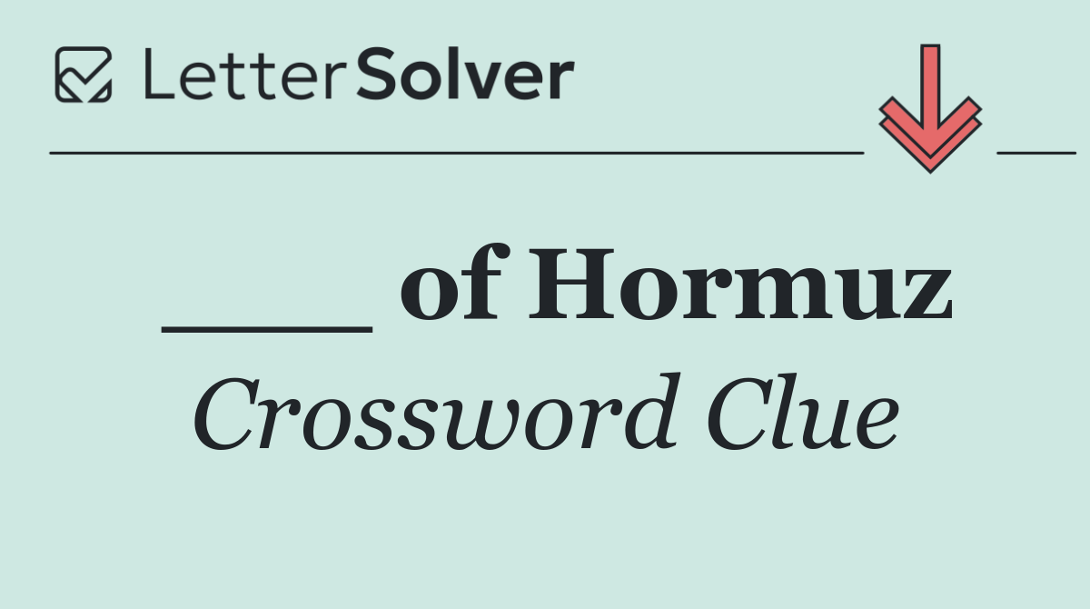 ___ of Hormuz