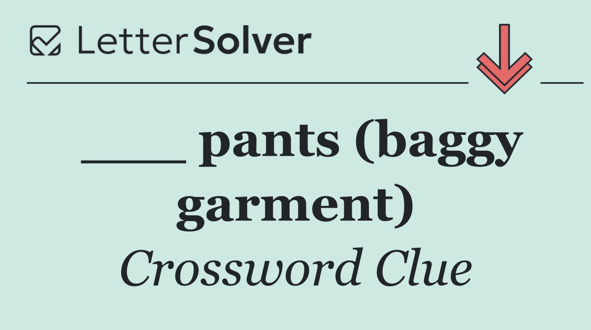 ___ pants (baggy garment)