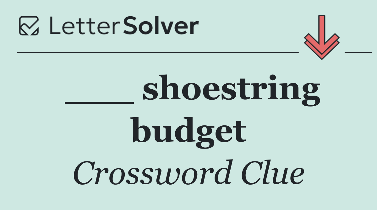 ___ shoestring budget