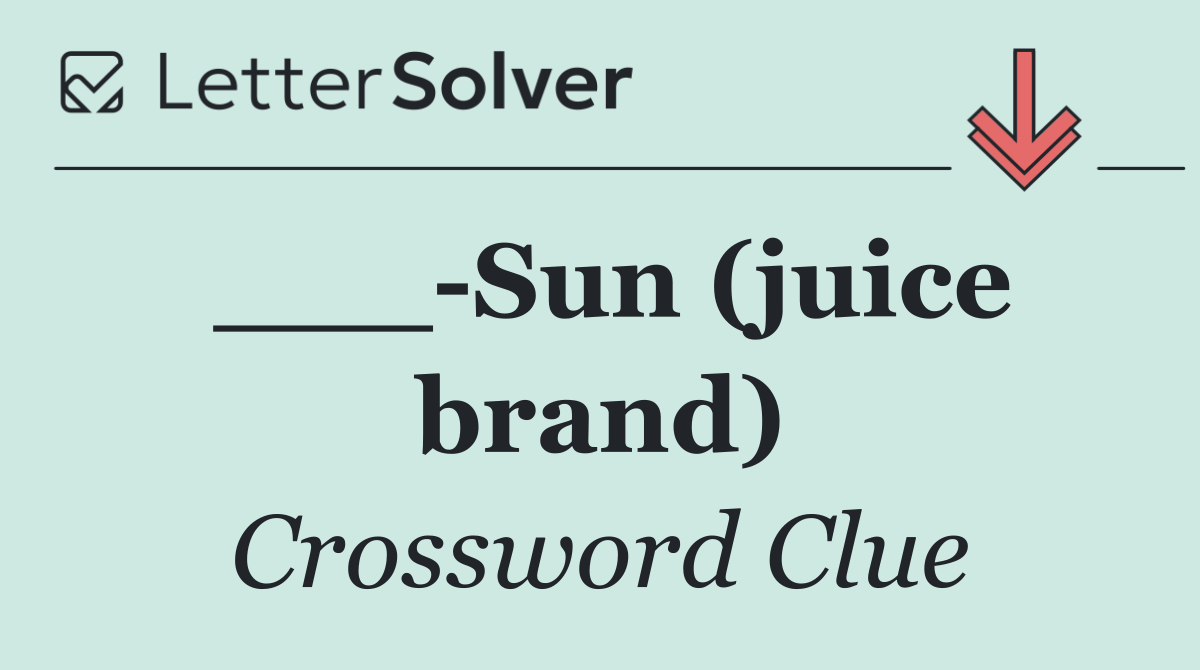 ___ Sun (juice brand)