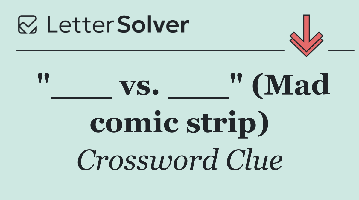 "___ vs. ___" (Mad comic strip)
