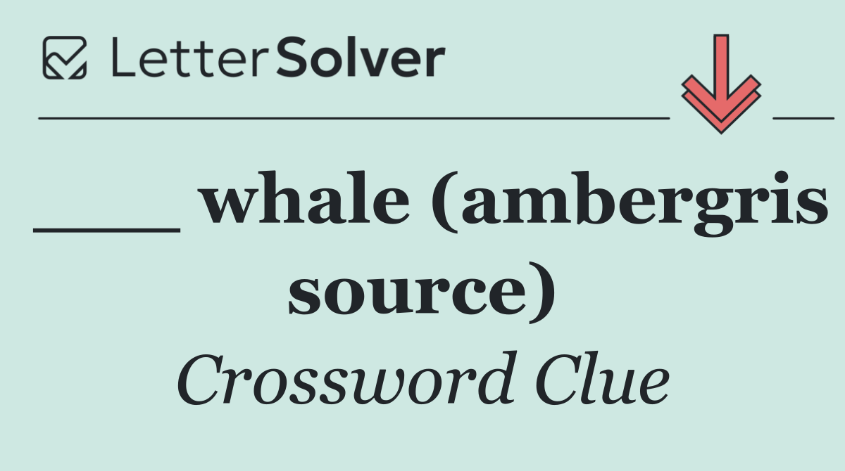 ___ whale (ambergris source)