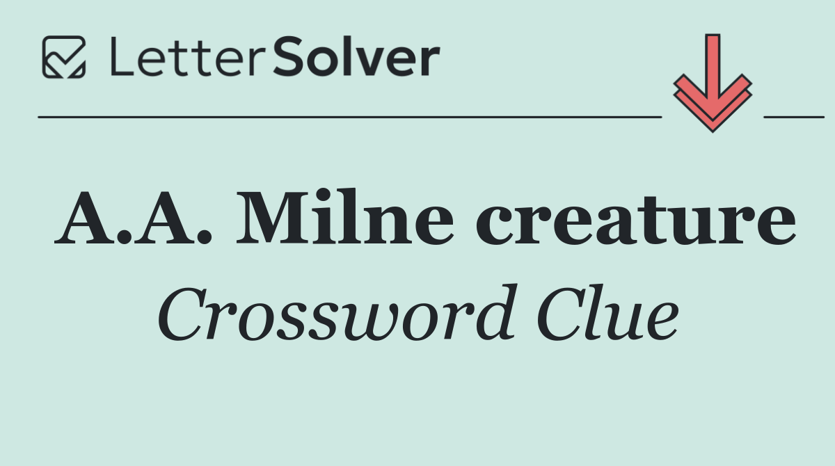 A.A. Milne creature