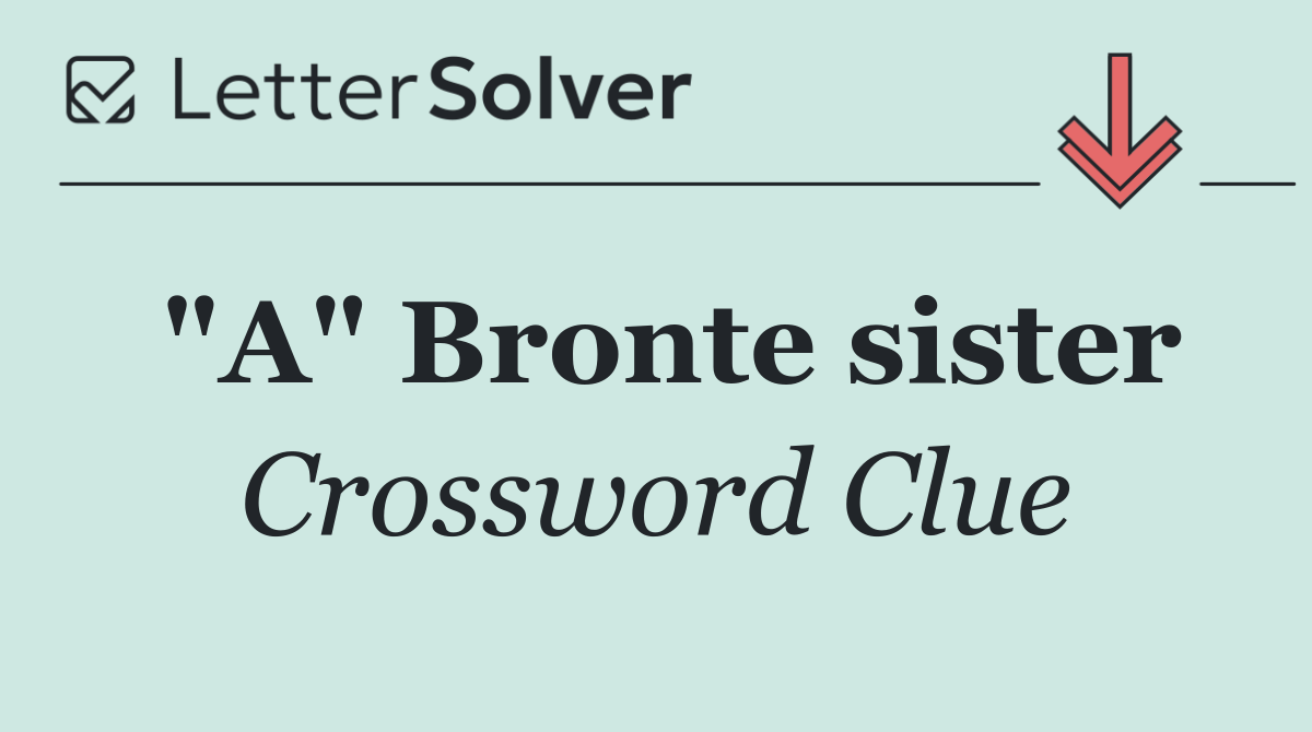 "A" Bronte sister