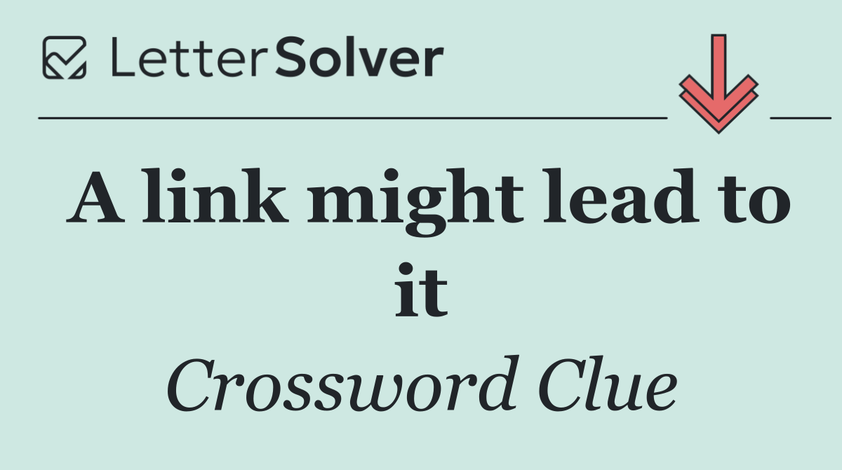 A link might lead to it