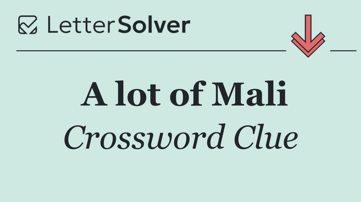 A lot of Mali