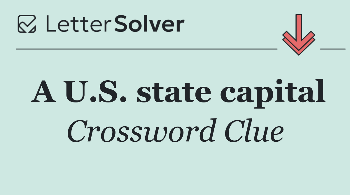 A U.S. state capital