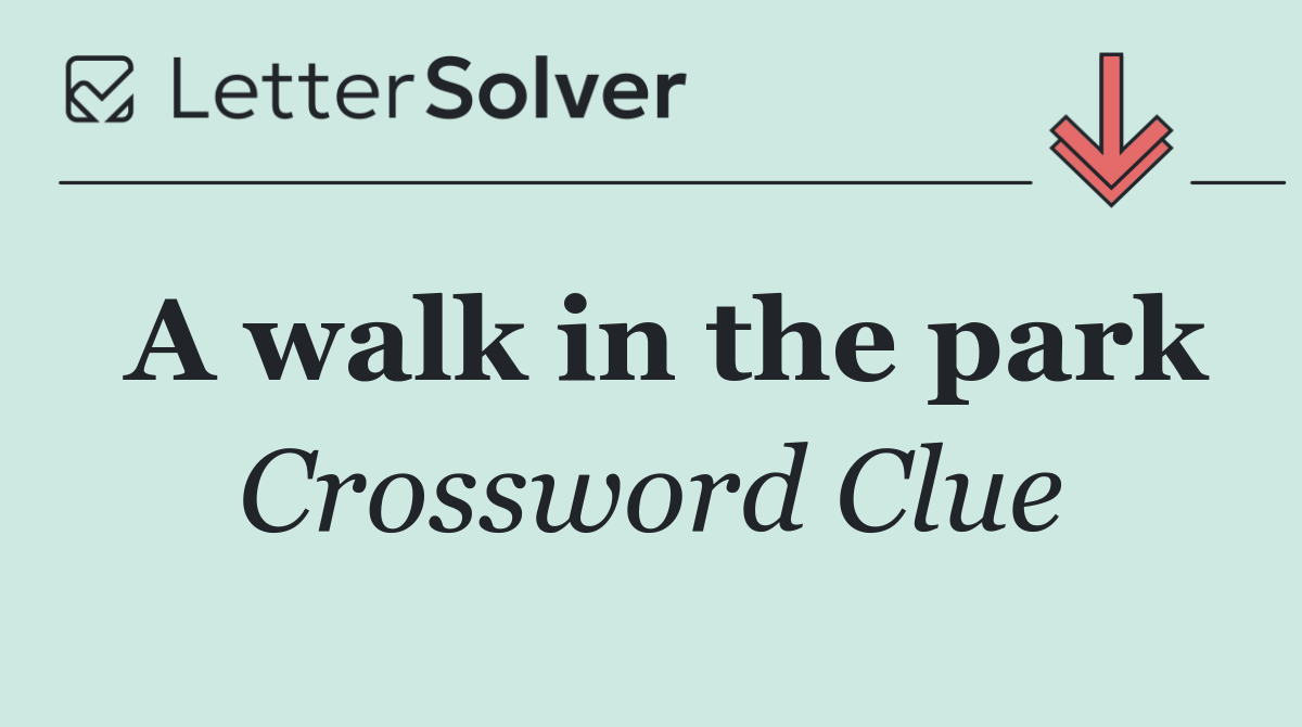 A walk in the park
