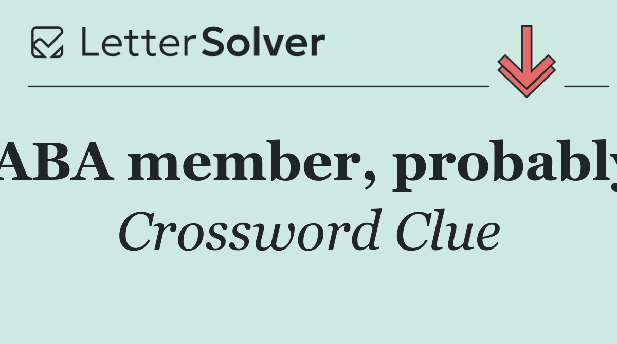 ABA member, probably