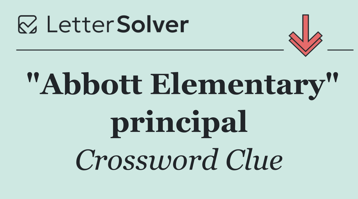 "Abbott Elementary" principal