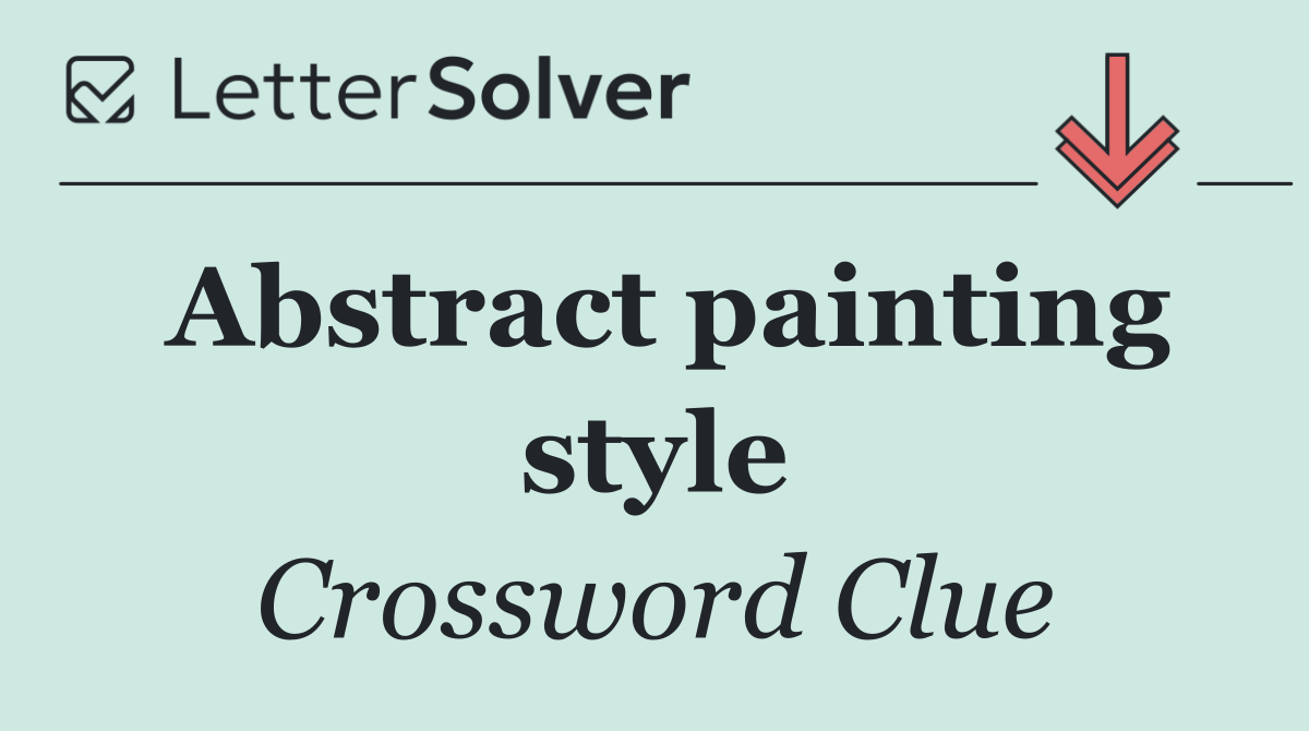 Abstract painting style