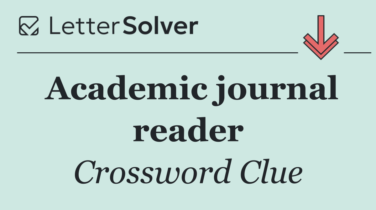 Academic journal reader