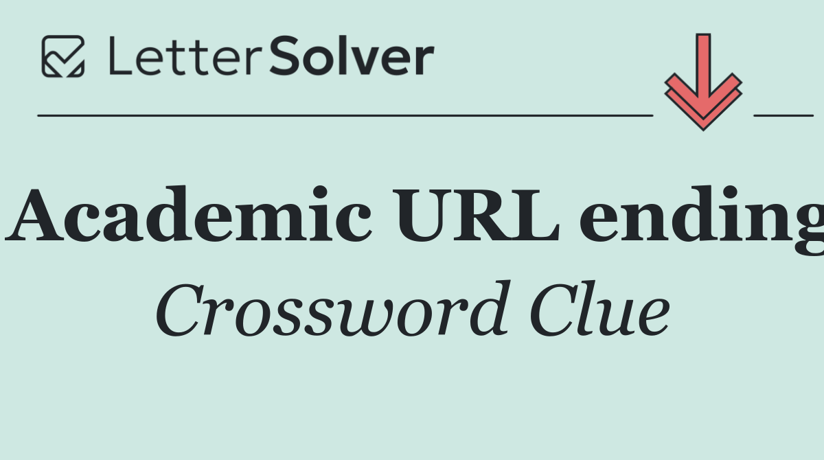 Academic URL ending