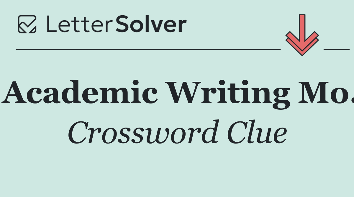 Academic Writing Mo.