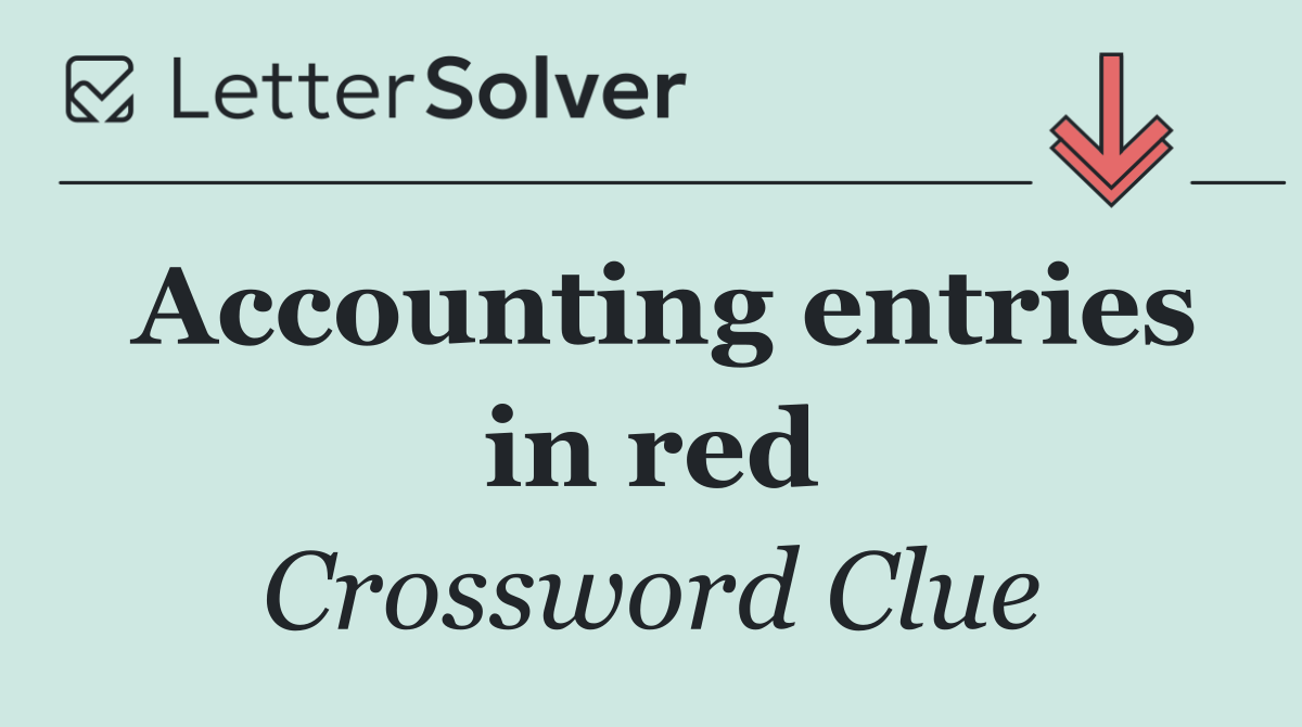 Accounting entries in red