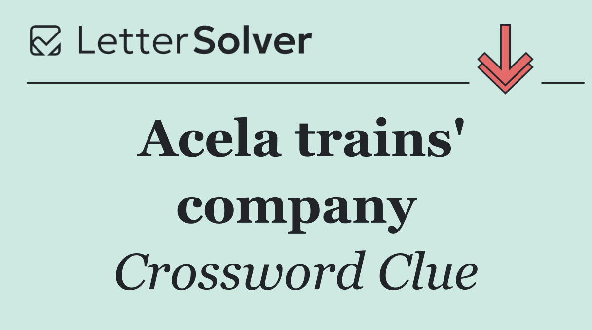 Acela trains' company