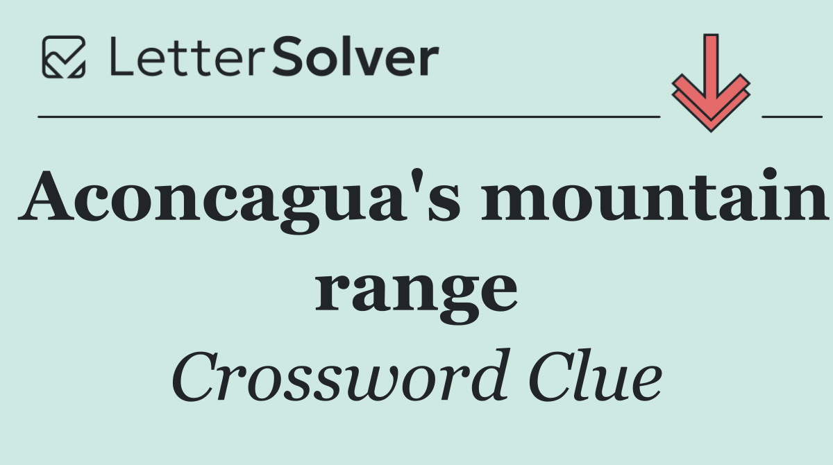 Aconcagua's mountain range