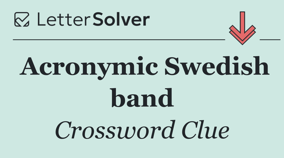 Acronymic Swedish band