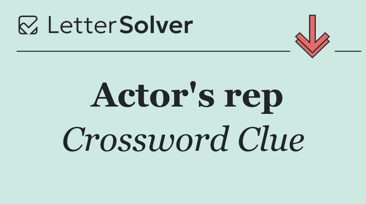 Actor's rep
