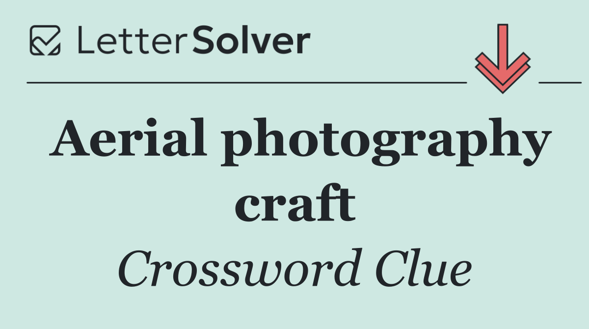 Aerial photography craft