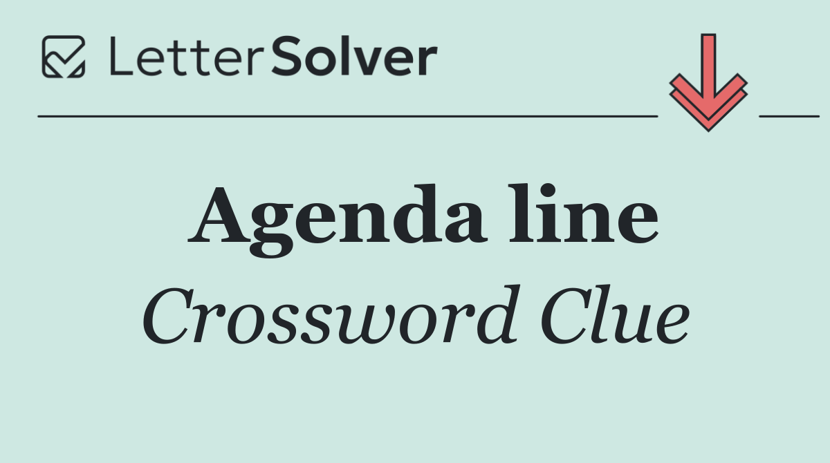 Agenda line