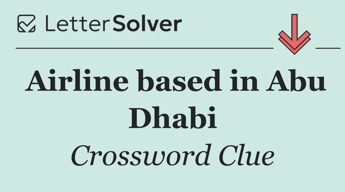 Airline based in Abu Dhabi